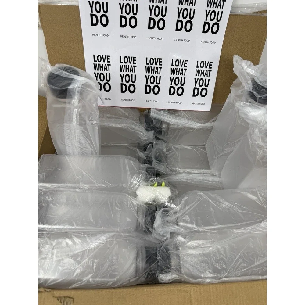 12 oz Clear Plastic Bottles with Lids, Reusable Containers & Labels- Set Of 20